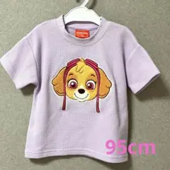 パウパトロール　スカイ　Tシャツ 95 新品　ワッペン　パウパト　紫　かわいい