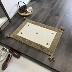 ギャッベ ギャベ 玄関マット 60x90cm 2wh/br