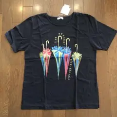 新品タグ付き　日本製　LL 綿100% 傘のグラフィックプリント 半袖Tシャツ