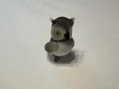 ガラス製フクロウ置物 約8cm