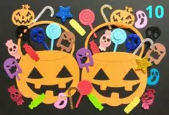ダイカット　ハロウィン　カボチャとピック