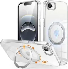 【新品】iPhone 16e ケース Magsafe対応 360度回転スタンド