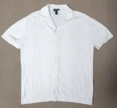 【限定セール】《Ｈ＆Ｍ》オープンニット半袖ポロシャツ Ｍサイズ