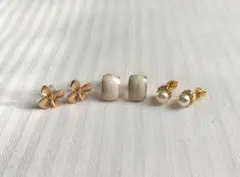 レディース ピアス 両耳用 3組セット販売 バラ売り不可