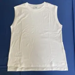 ホワイト ノースリーブ Tシャツ M