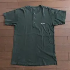 パパス　ヘンリーネックTシャツ オリーブグリーン