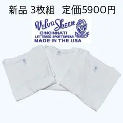 【新品】定価5900円　Velva Sheen　Vネック　Tシャツ　Lサイズ　白