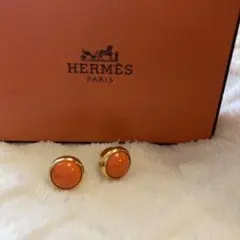 エルメス エクリプス ピアス オレンジ