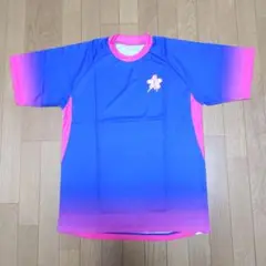 未使用　DUARIG　オリジナルTシャツ　Lサイズ　ブルー×ピンク