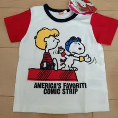 新品 未使用 タグ付き スヌーピー Tシャツ 90cm