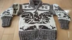NOOTKAカウチンセーター ブラウン・ホワイト(未使用)