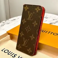 【鑑定済】ルイヴィトン モノグラム スマホケース 手帳 iPhone7 8 SE