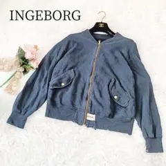 【INGEBORGインゲボルグ】長袖セーター　ジップアップ　トレーナー　ポケット