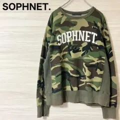 SOPHNET. 16AW カモフラ スウェット 迷彩 カレッジロゴ
