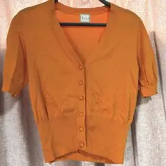 Tiara カーディガン　半袖　オレンジ