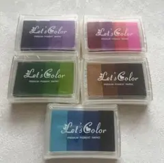 Let's Color プレミアム顔料インクパッド 5個セット
