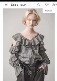 エステラケー 美品 チェック ブラウス シャツ estella k