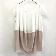 innowave 【M】 半袖 Tシャツ バイカラー トップス チュニック
