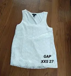 GAP タンクトップ キャミ レース XXS 27 白