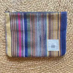 FARBE マルチカラーストライプポーチ