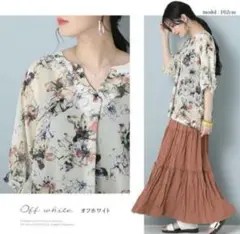 n'OrLABEL 花柄 ブラウス オシャレウォーカー