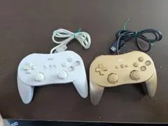 Wii　クラシックコントローラーPRO　ゴールド　金＋白