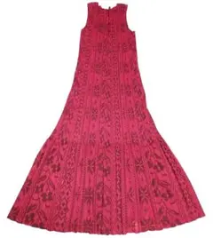 PLEATS PLEASE 2010AW 総柄メッシュプリーツロングワンピース