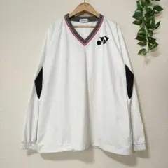 【ヨネックス】メンズ Vネック ジャージ 上 (L) 白