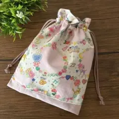 ◾️091.ハンドメイド ユキエモン パッチワークきんちゃく袋