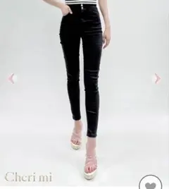 cherimi ハイウエスト美脚スキニーパンツ