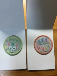 ダッフィー20周年 カラフルハピネス　ワッペン 　 2個セット