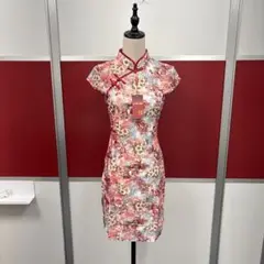 花柄チャイナドレスサイズM