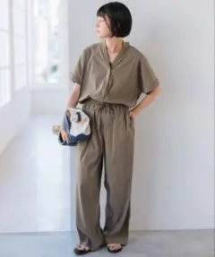 Spick and Span フィブリルオールインワン　カーキ