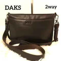 ✨極美品✨ ダックス セカンドバッグ ショルダーバッグ 2way レザー 濃茶