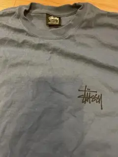 Stüssy ブルーTシャツ バックプリント L