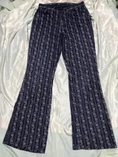 60s Levi's ブーツカット　ジャガード　ヴィンテージ　ナス紺　フレア
