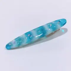 628 あおぞら 雲 スカイブルー ホログラム ヘアピン