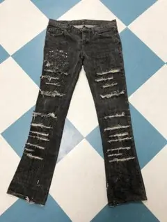 レア! HYSTERIC GLAMOUR スクラッチ ダメージデニム ブラック