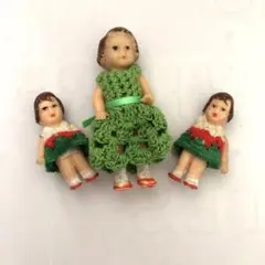 赤い靴のお嬢さん3人　ヴィンテージ　アリドール　東ドイツ　人形　ヨーロッパ 赤い靴のお嬢さん3人 ヴィンテージ アリドール 東ドイツ 人形