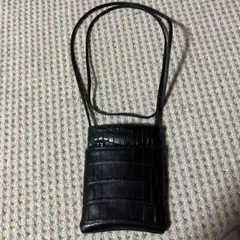 クロコダイルブラックミニショルダー　佐藤昭吉