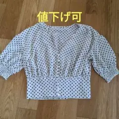 МmsExcite♡ドット柄バルーンスリーブシャツ