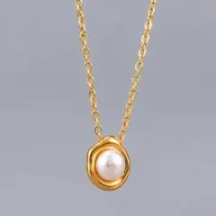 18Kネックレスパール女性鎖骨チェーンファッションペンダントr357
