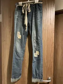 バルコニーアンドベッド リメイク ストレッチデニム スキニー スタッズ