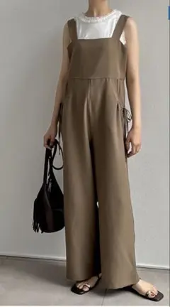 Re:EDIT リエディ ドライタッチサイドリボンオールインワン茶M