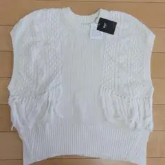 【新品】イアパピヨネ 綿100% ニットベスト