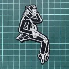 W016 刺繍ワッペン マイケルジャクソン アイロンプリント ヴィンテージ 粘着