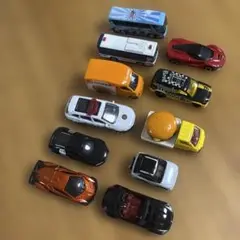 ミニカー11台セット - ハンバーガー　フェラーリ　トーマス　パトカー
