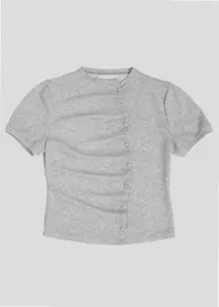 Tie.Me button up T-shirt gray M