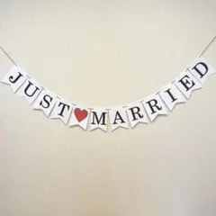 JUST MARRIED ガーランド 前撮り 結婚式 ウェルカムスペース