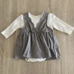 【値下げ】mamaraku チェック柄ワンピース 80サイズ